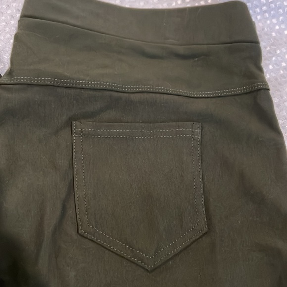MAZE KHAKI GREEN PULL ON SKINNY PANTS 3X - Picture 3 of 6